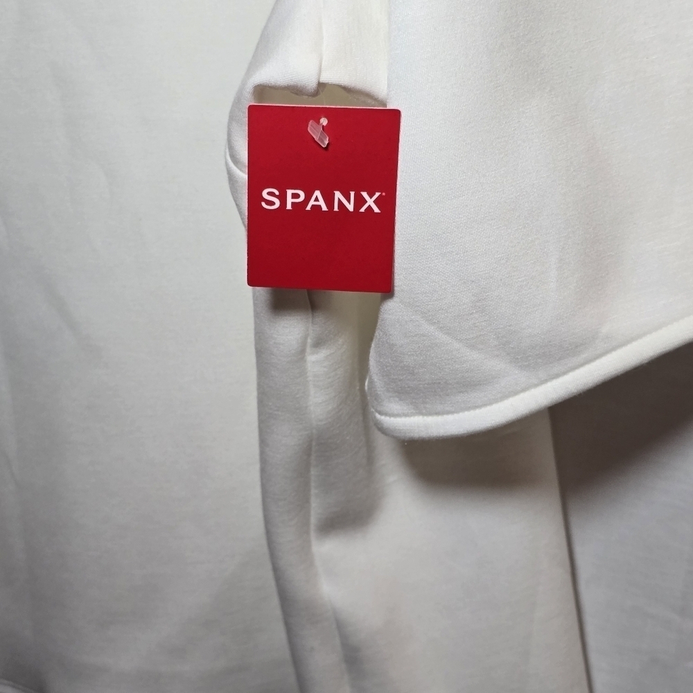 NWT Spanx White Airluxe Puff Sleve Short Sleeve Career Work, sz 2X - Picture 6 of 8
